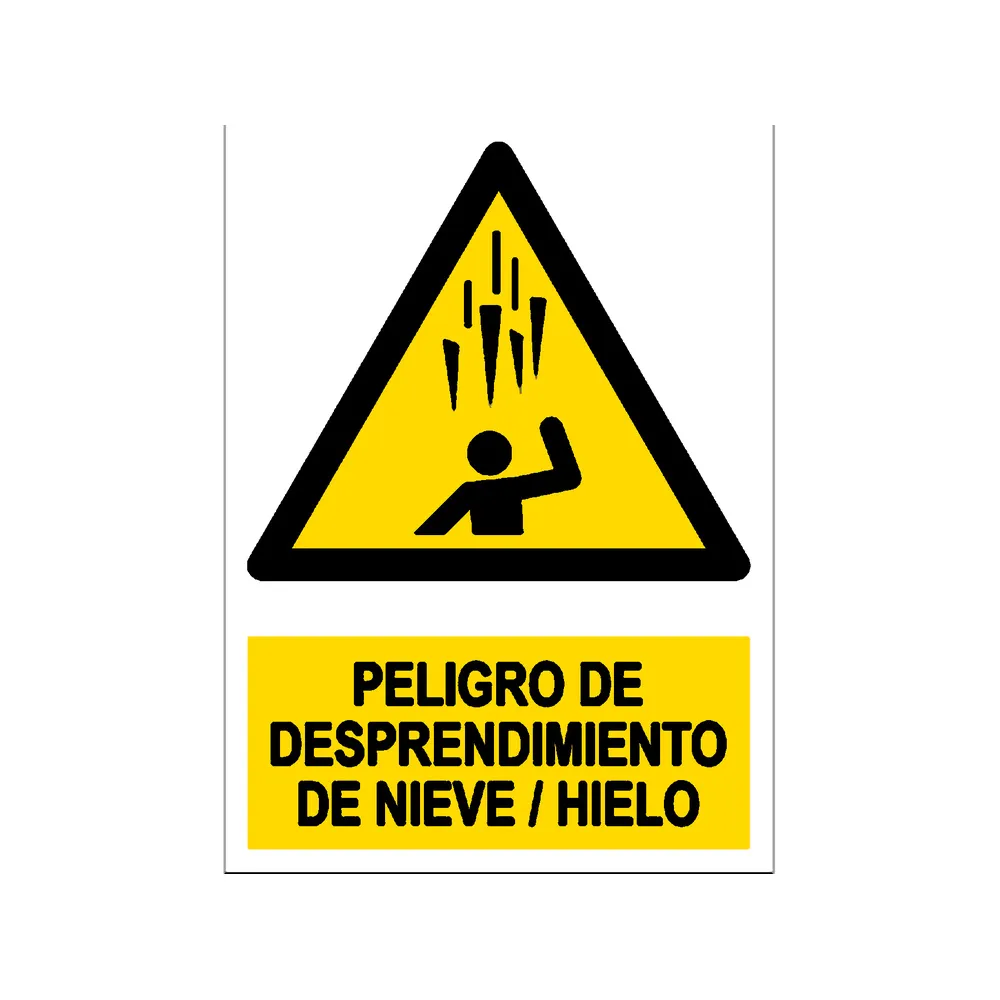 Señal / Cartel de Desprendimiento de nieve o hielo