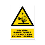 Señal / Cartel de Radiaciones ultravioleta en soldadura