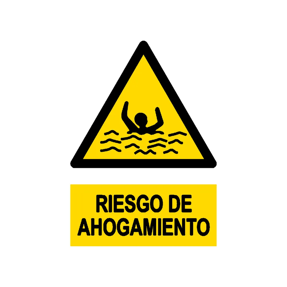 Señal / Cartel de Riesgo de ahogamiento