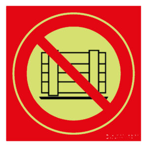 No obstruir fotoluminiscente