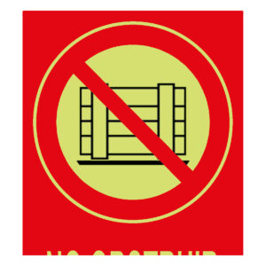 No obstruir (rect) fotoluminiscente