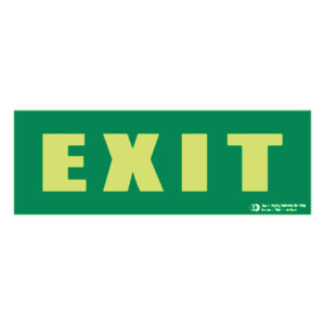 Señal / Cartel de eXIT literal fotoluminiscente