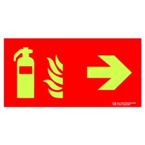 Cartel / Señal luminiscente «Recorrido extintor»