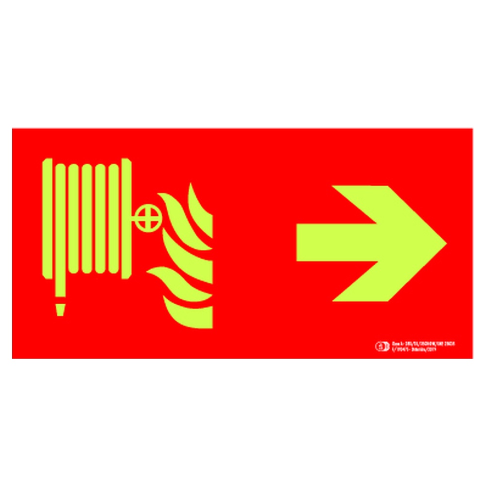 Cartel / Señal luminiscente «Recorrido boca de incendio (BIE)»