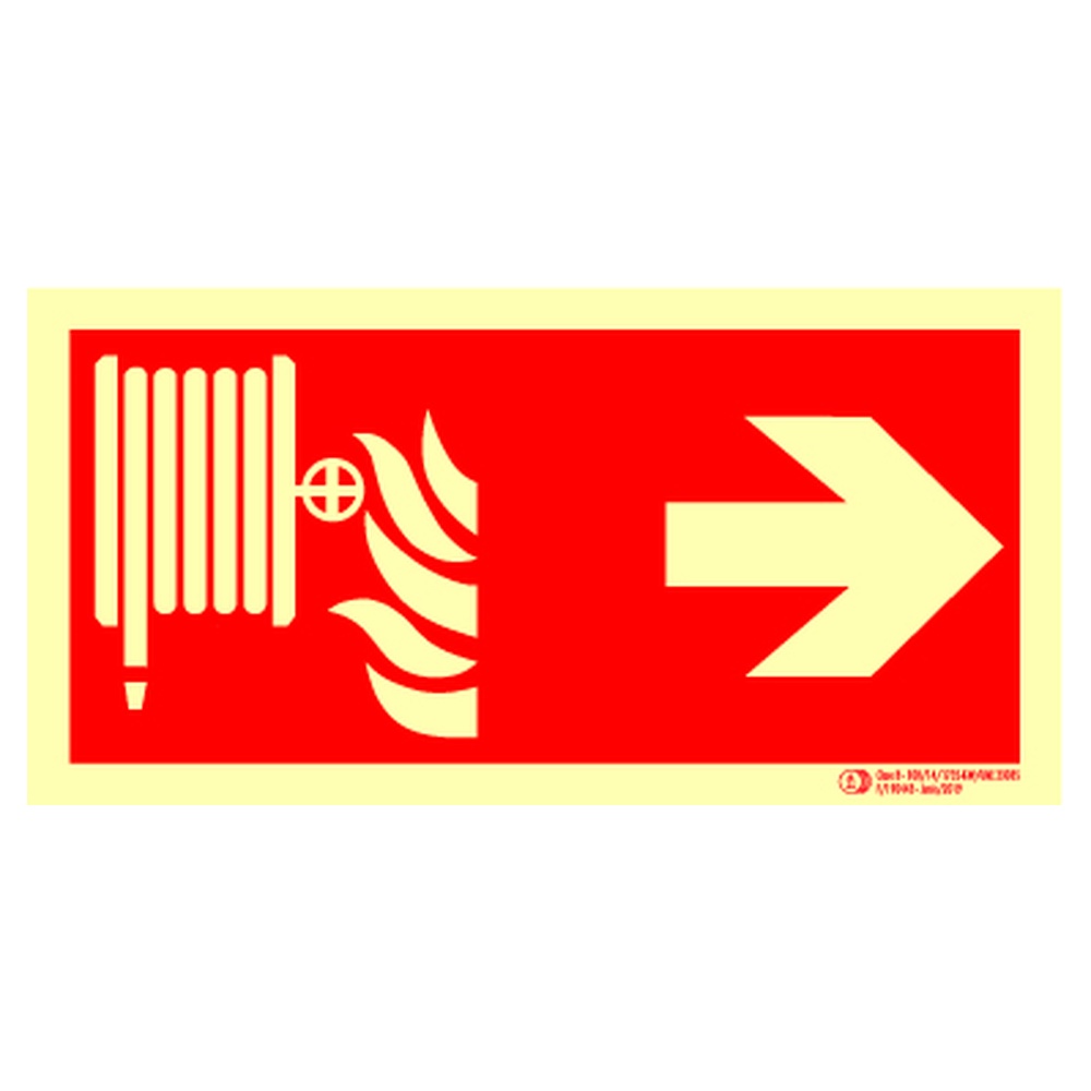 Cartel / Señal luminiscente «Recorrido boca de incendio (BIE)»