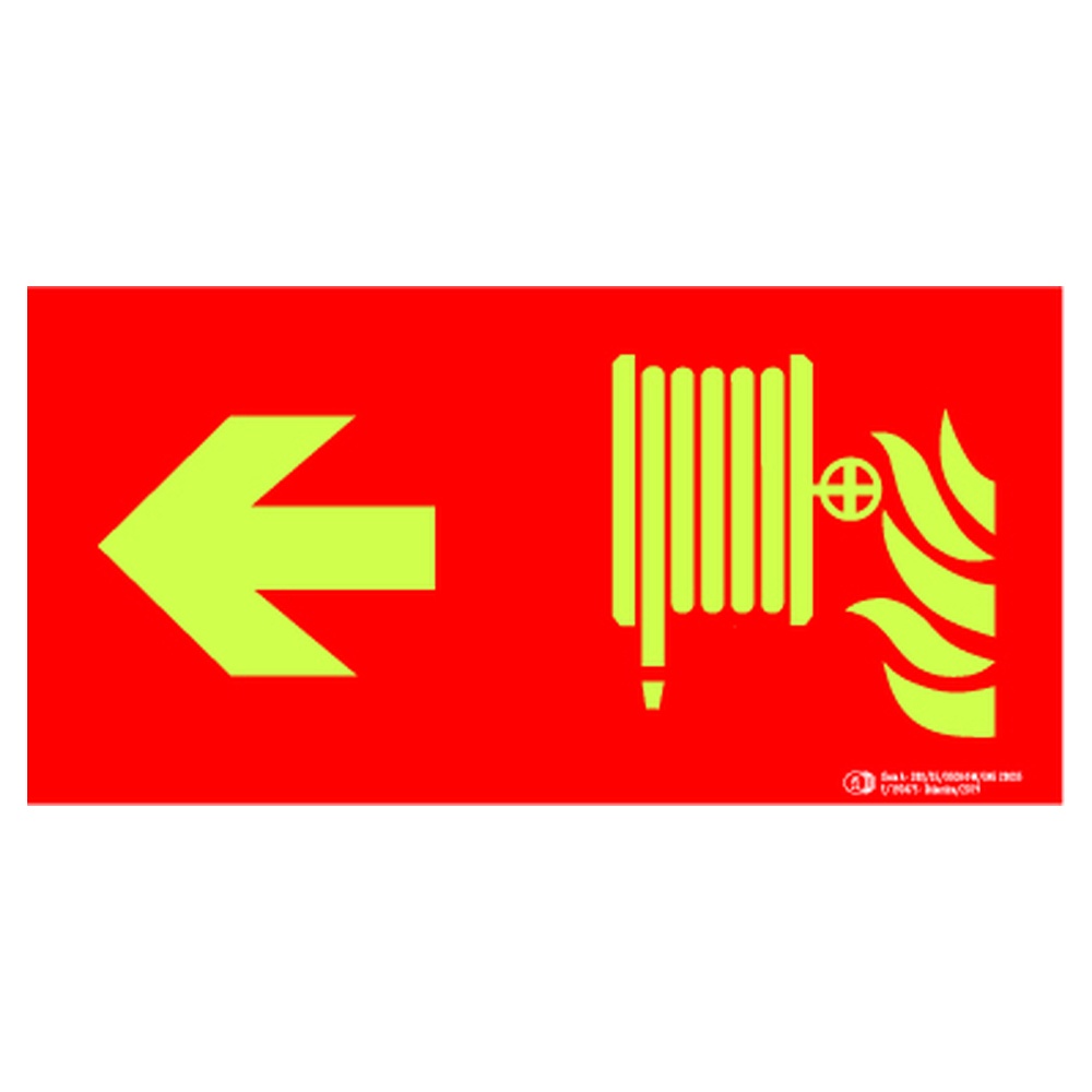 Cartel / Señal luminiscente «Recorrido boca de incendio (BIE)»