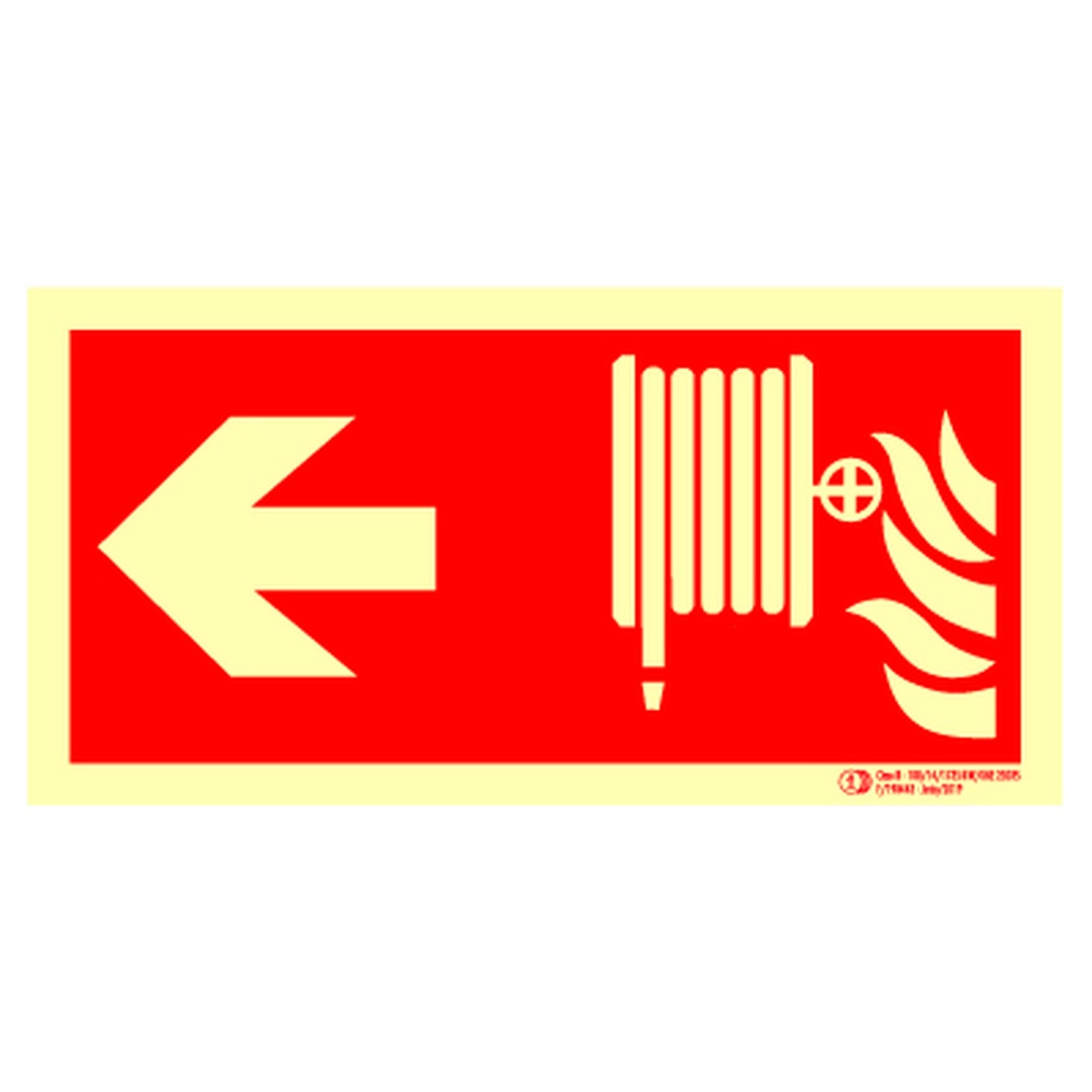 Cartel / Señal luminiscente «Recorrido boca de incendio (BIE)»