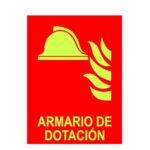 Cartel / Señal luminiscente «Armario de dotación»