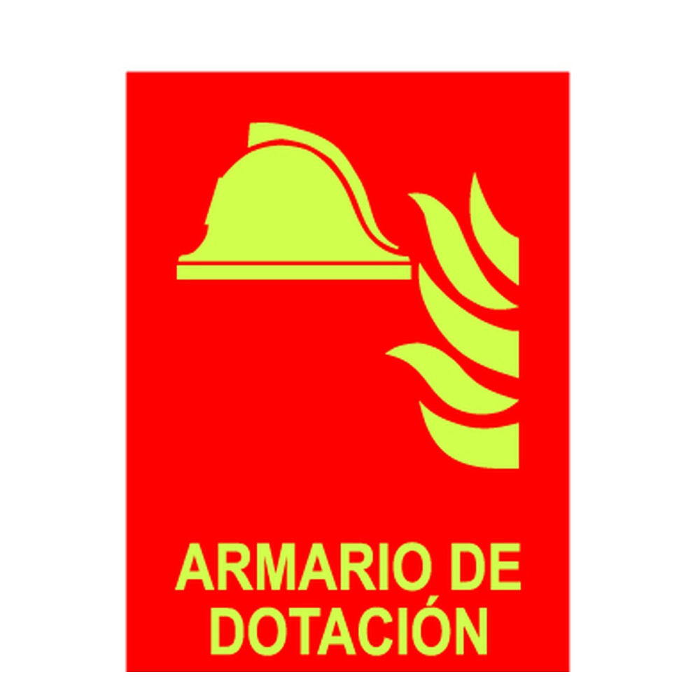 Cartel / Señal luminiscente «Armario de dotación»