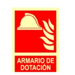 Cartel / Señal luminiscente «Armario de dotación»