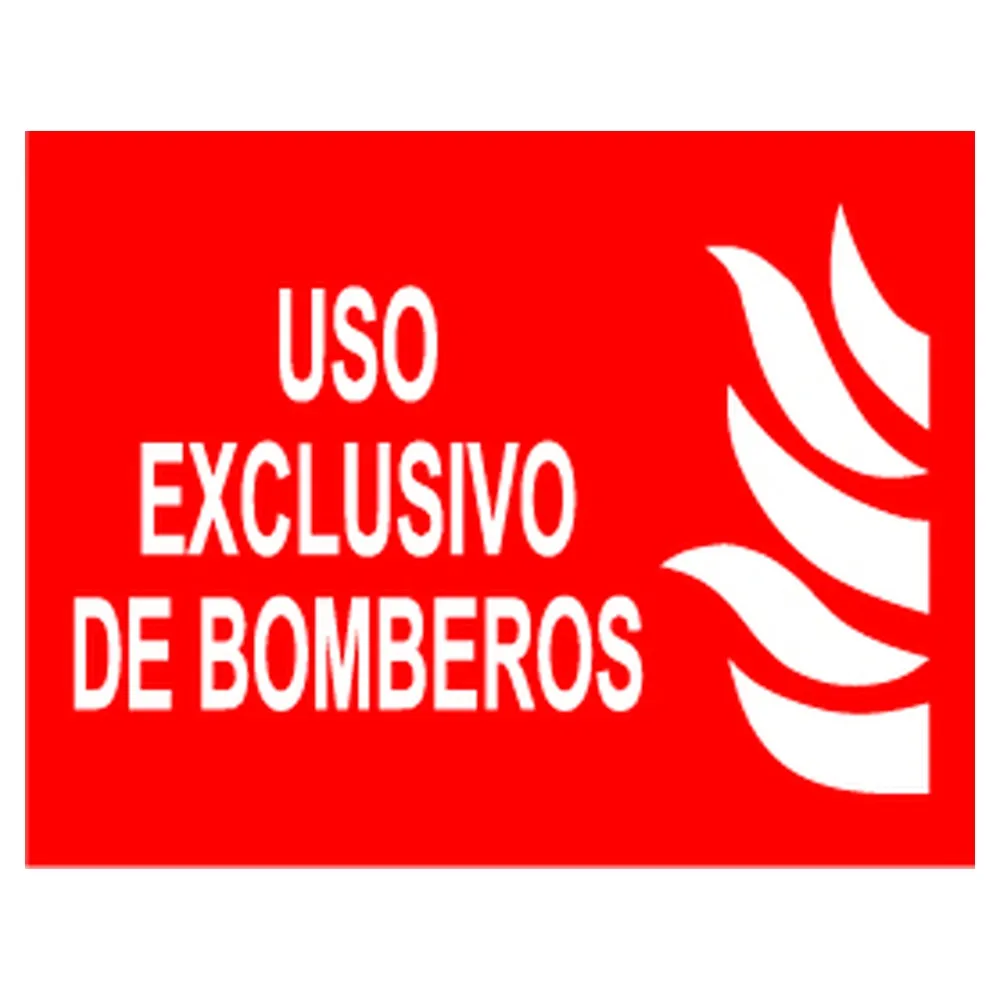 Cartel / Señal luminiscente «Uso exclusivo de bomberos»