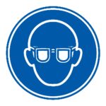 Señal / Cartel de Uso obligatorio de gafas