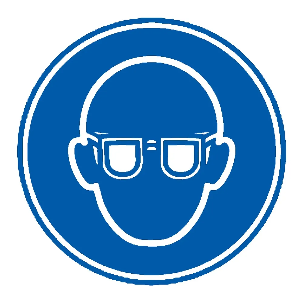 Señal / Cartel de Uso obligatorio de gafas