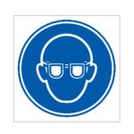 Señal / Cartel de Uso obligatorio de gafas