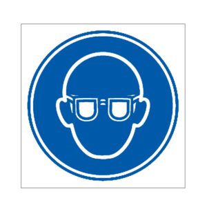 Señal / Cartel de Uso obligatorio de gafas