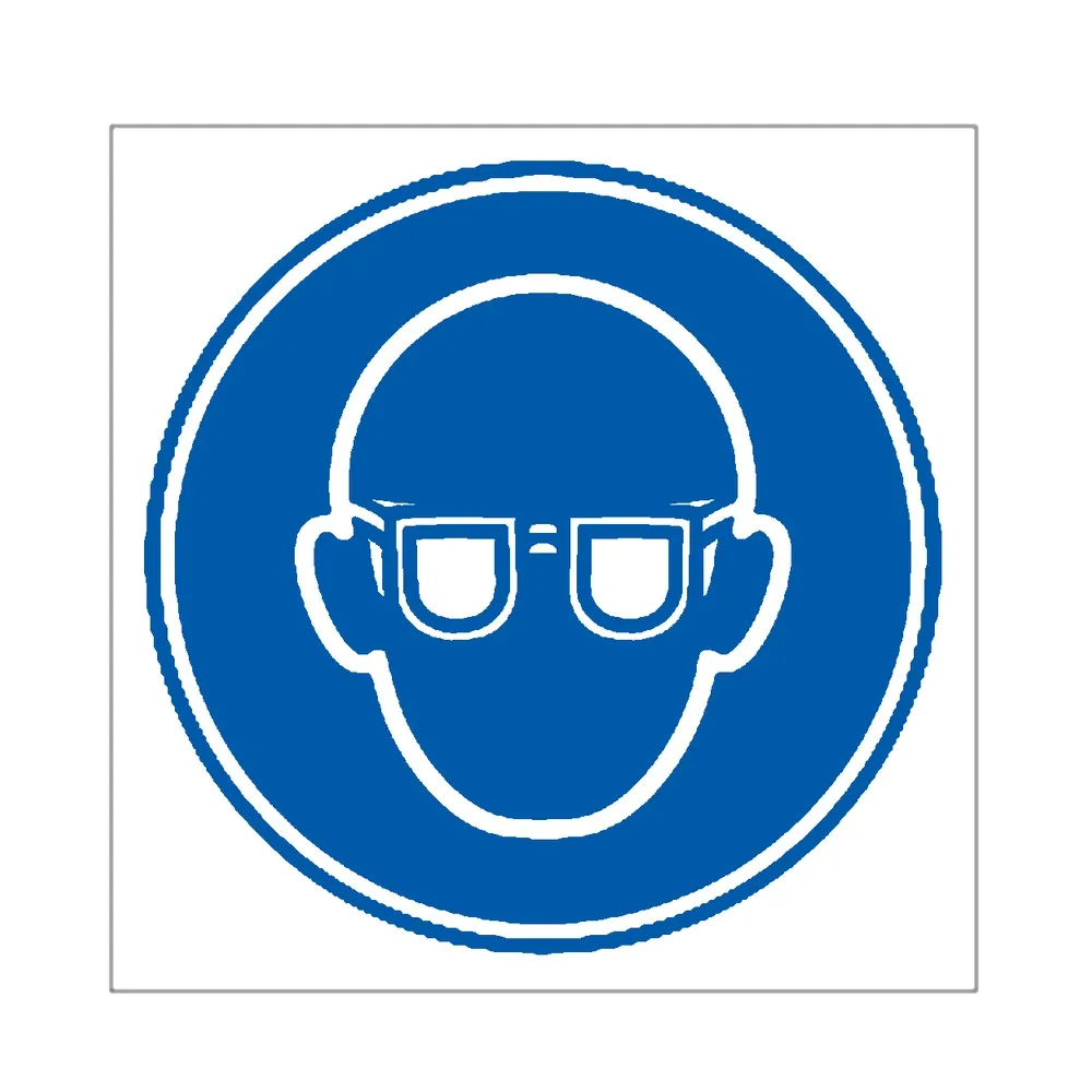 Señal / Cartel de Uso obligatorio de gafas