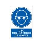 Señal / Cartel de Uso obligatorio de gafas