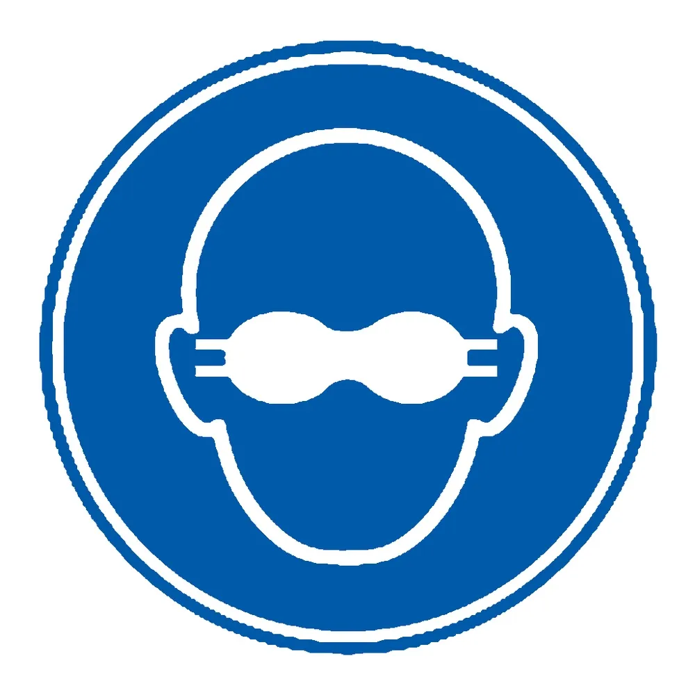 Señal / Cartel de Uso obligatorio de gafas opacas