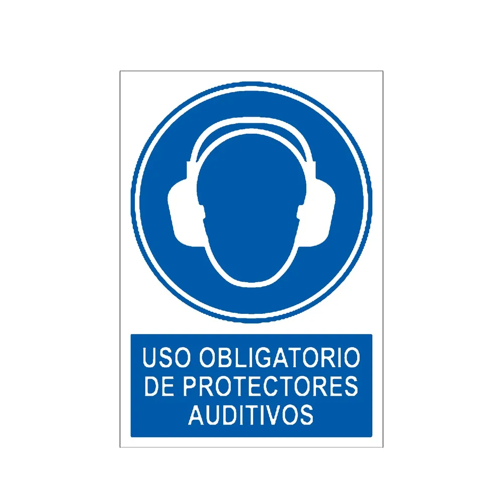 Señal / Cartel de Uso obligatorio de protectores auditivos