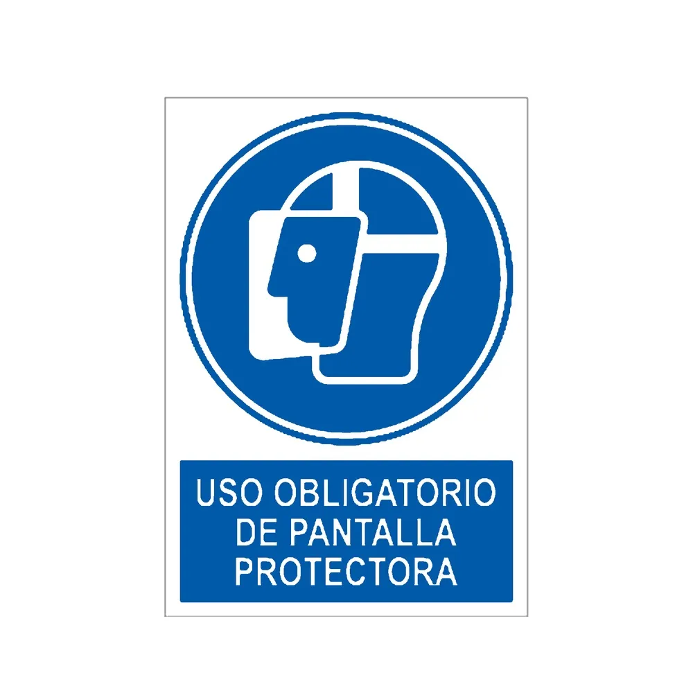 Señal / Cartel de Uso obligatorio de pantalla protectora