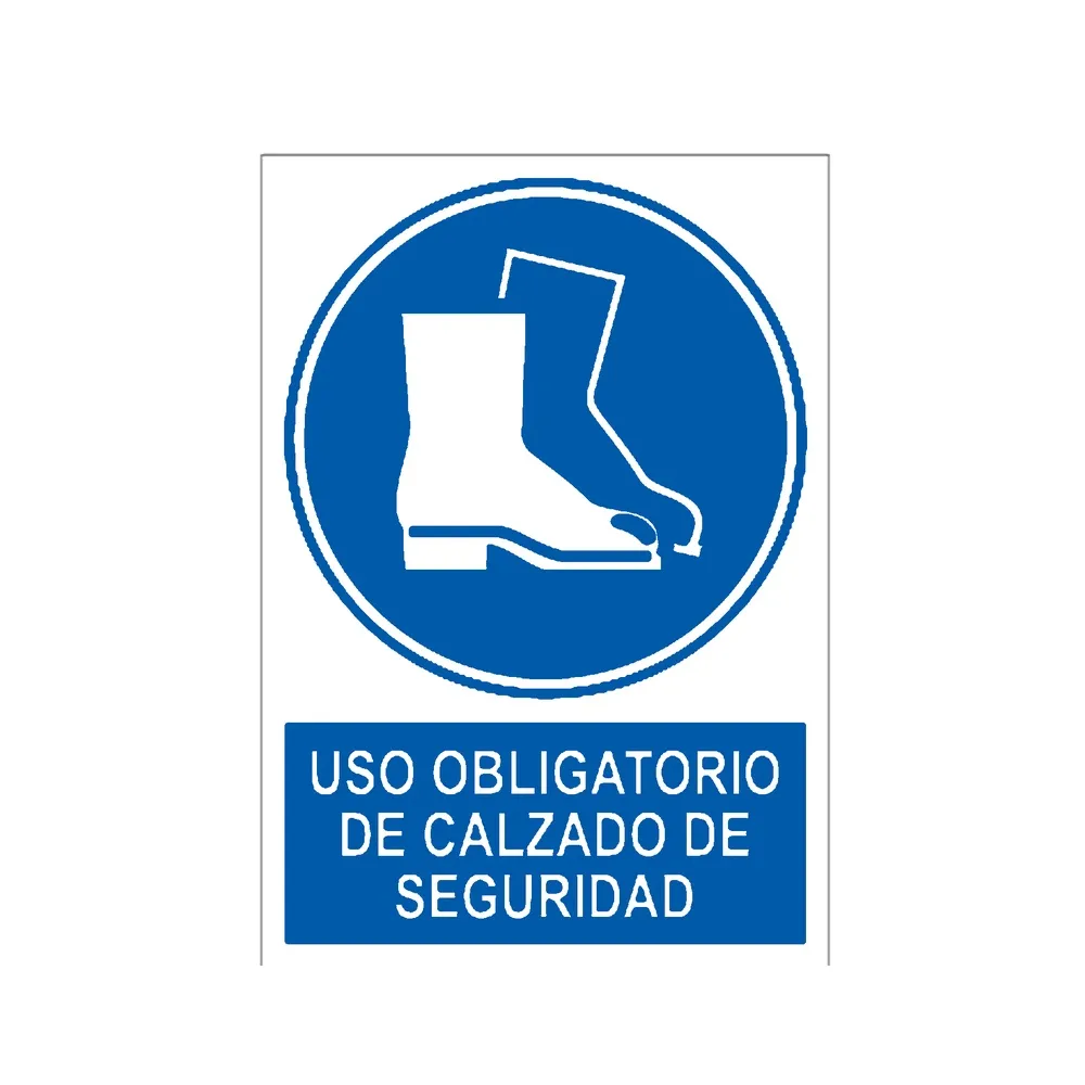 Señal / Cartel de Uso obligatorio de calzado de seguridad