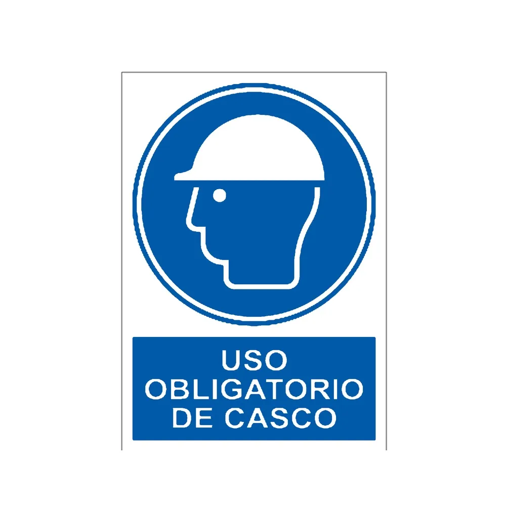 Señal / Cartel de Uso obligatorio de casco