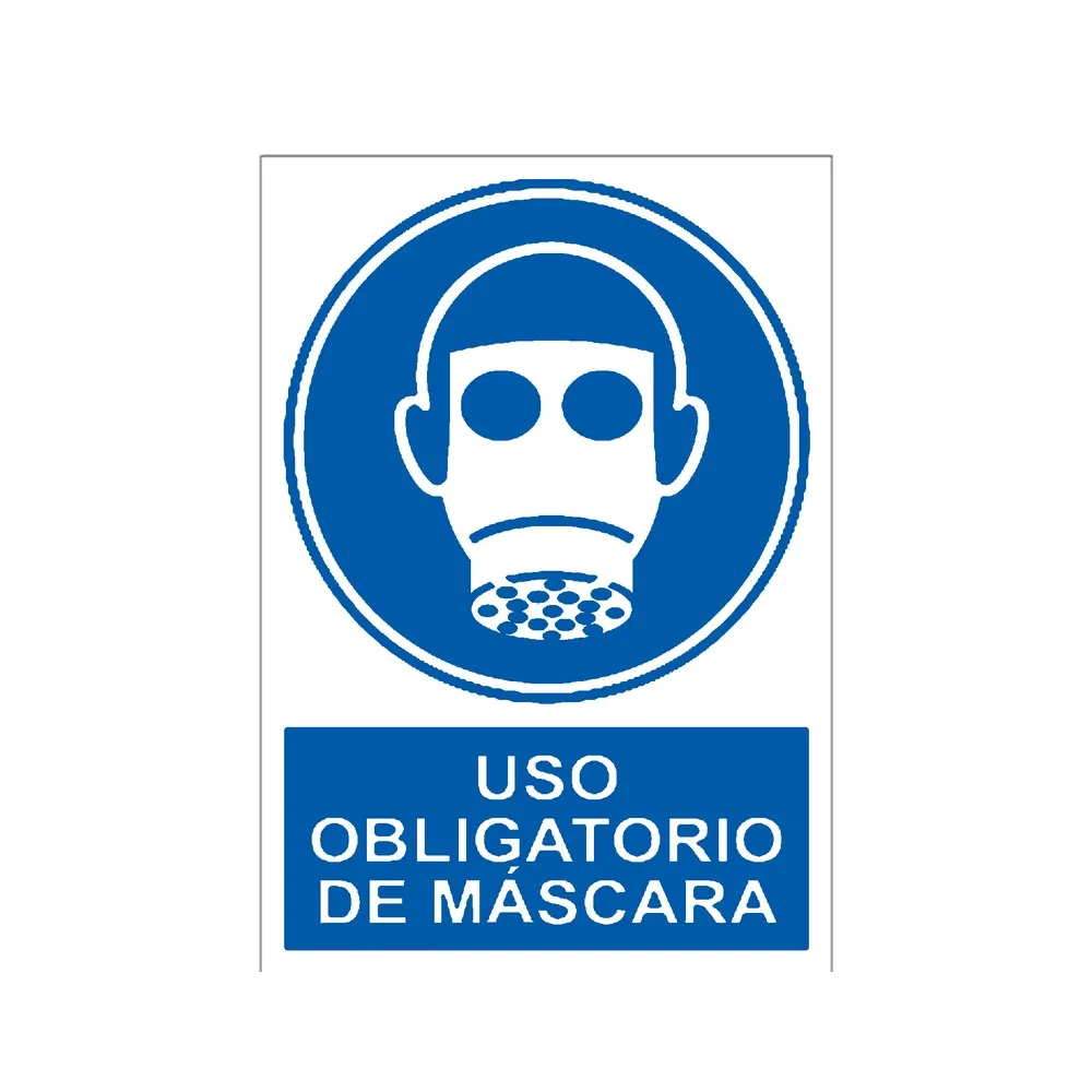 Señal / Cartel de Uso obligatorio de máscara