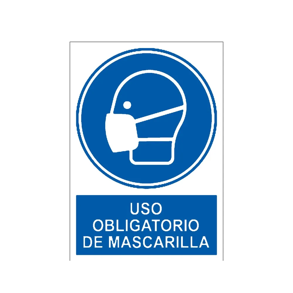 Señal / Cartel de Uso obligatorio de mascarilla