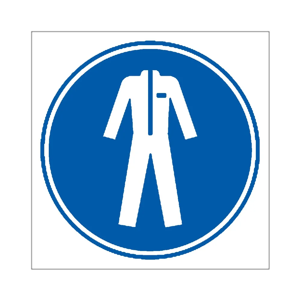 Señal / Cartel de Uso obligatorio de ropa protectora