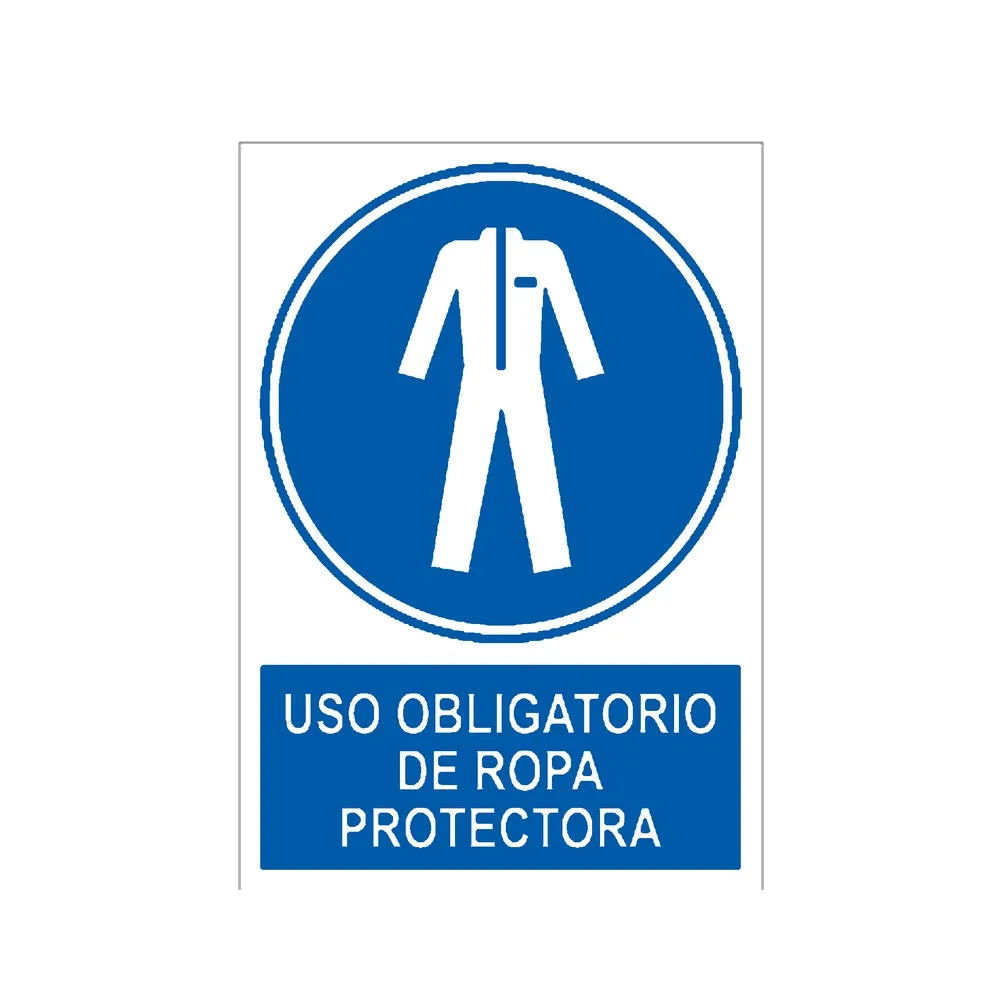 Señal / Cartel de Uso obligatorio de ropa protectora