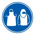 Señal / Cartel de Uso obligatorio de trajes de protección