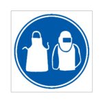 Señal / Cartel de Uso obligatorio de trajes de protección