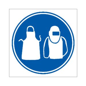Señal / Cartel de Uso obligatorio de trajes de protección