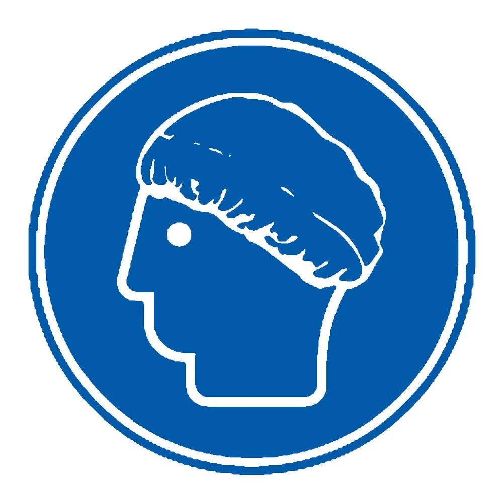 Señal / Cartel de Uso obligatorio de gorro higiénico