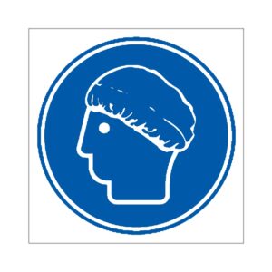 Señal / Cartel de Uso obligatorio de gorro higiénico
