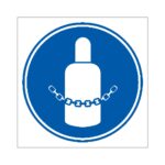 Señal / Cartel de Obligatorio mantener enganchadas las botellas