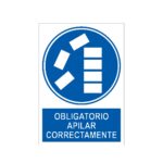 Señal / Cartel de Obligatorio apilar correctamente
