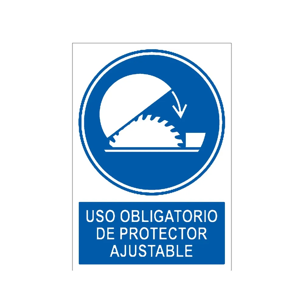 Señal / Cartel de Uso obligatorio de protector ajustable