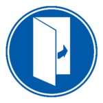Señal / Cartel de Obligatorio mantener cerrada la puerta