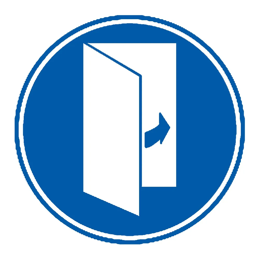 Señal / Cartel de Obligatorio mantener cerrada la puerta