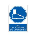Señal / Cartel de Uso obligatorio de cubrepiés