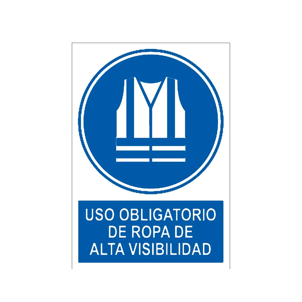 Señal / Cartel de Uso obligatorio de ropa de alta visibilidad
