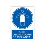 Señal / Cartel de Uso obligatorio de delantal