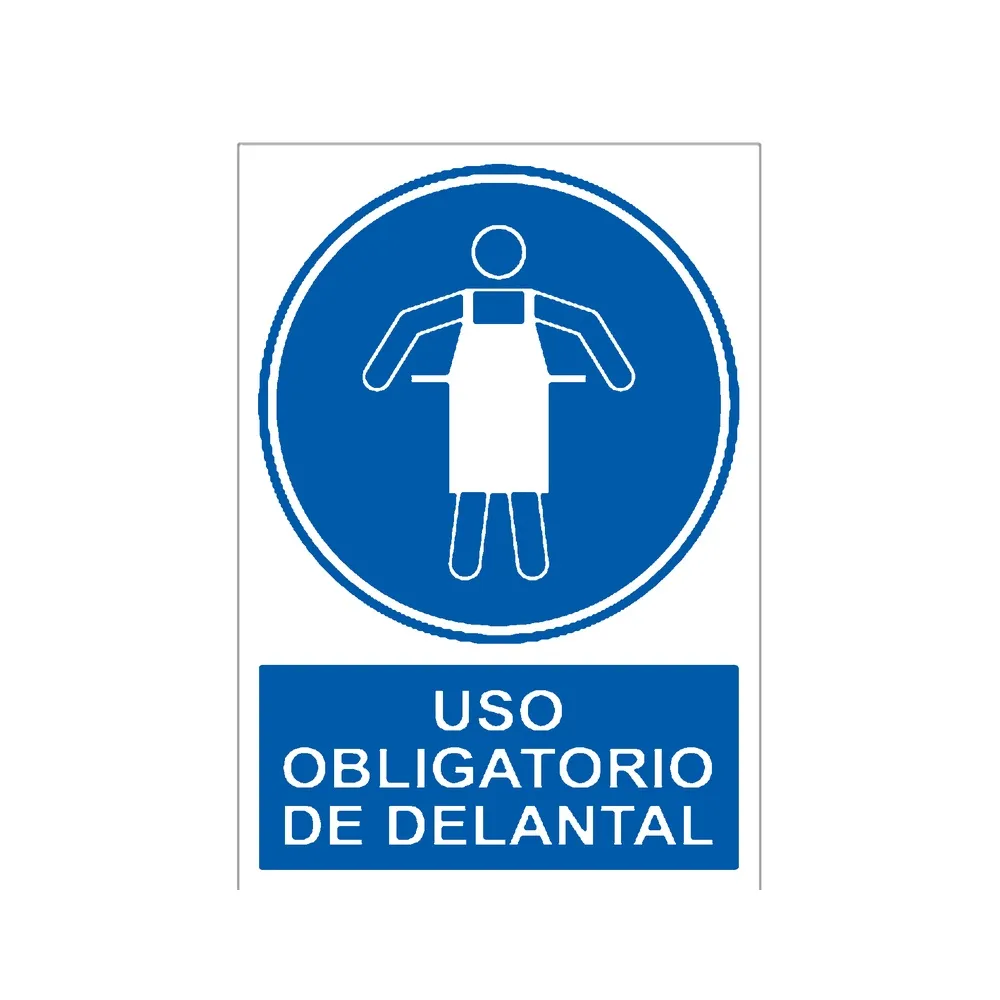 Señal / Cartel de Uso obligatorio de delantal