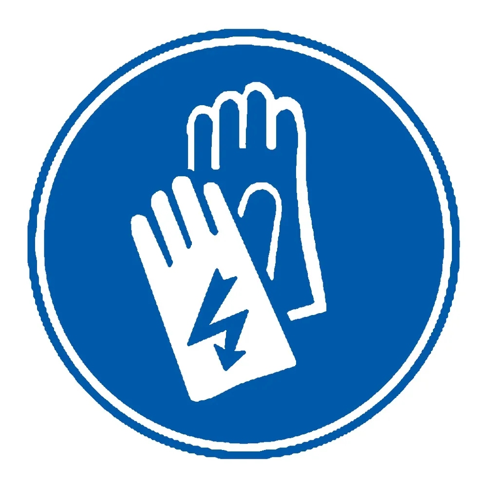 Señal / Cartel de Uso obligatorio de guantes aislantes