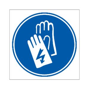 Señal / Cartel de Uso obligatorio de guantes aislantes