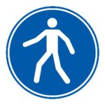 Señal / Cartel de Vía obligatoria para peatones