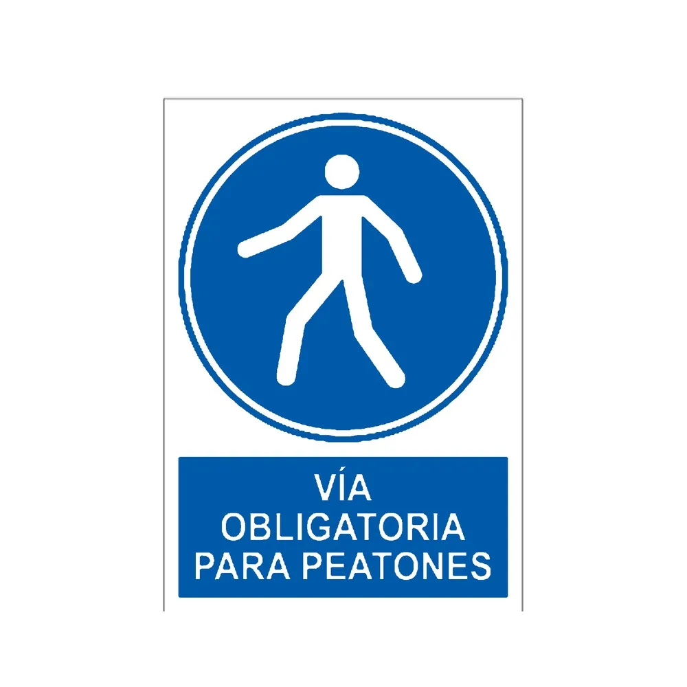 Señal / Cartel de Vía obligatoria para peatones