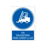Señal / Cartel de Vía obligatoria para carretillas