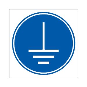 Señal / Cartel de Obligatoria la conexión a tierra